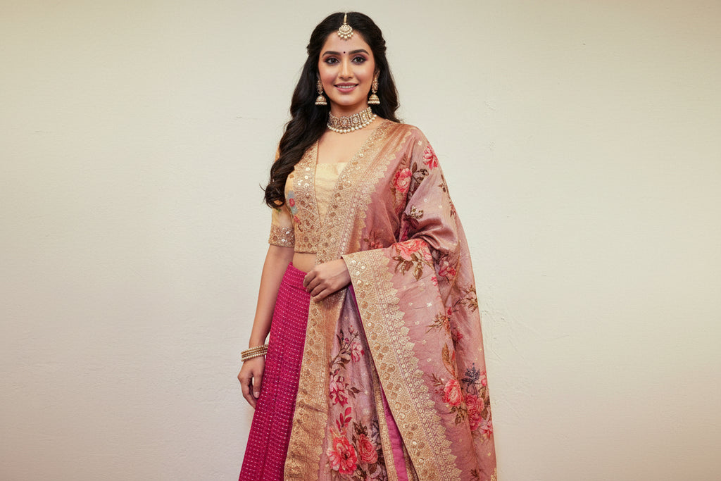 Floral Embroidered Lehenga Choli Set