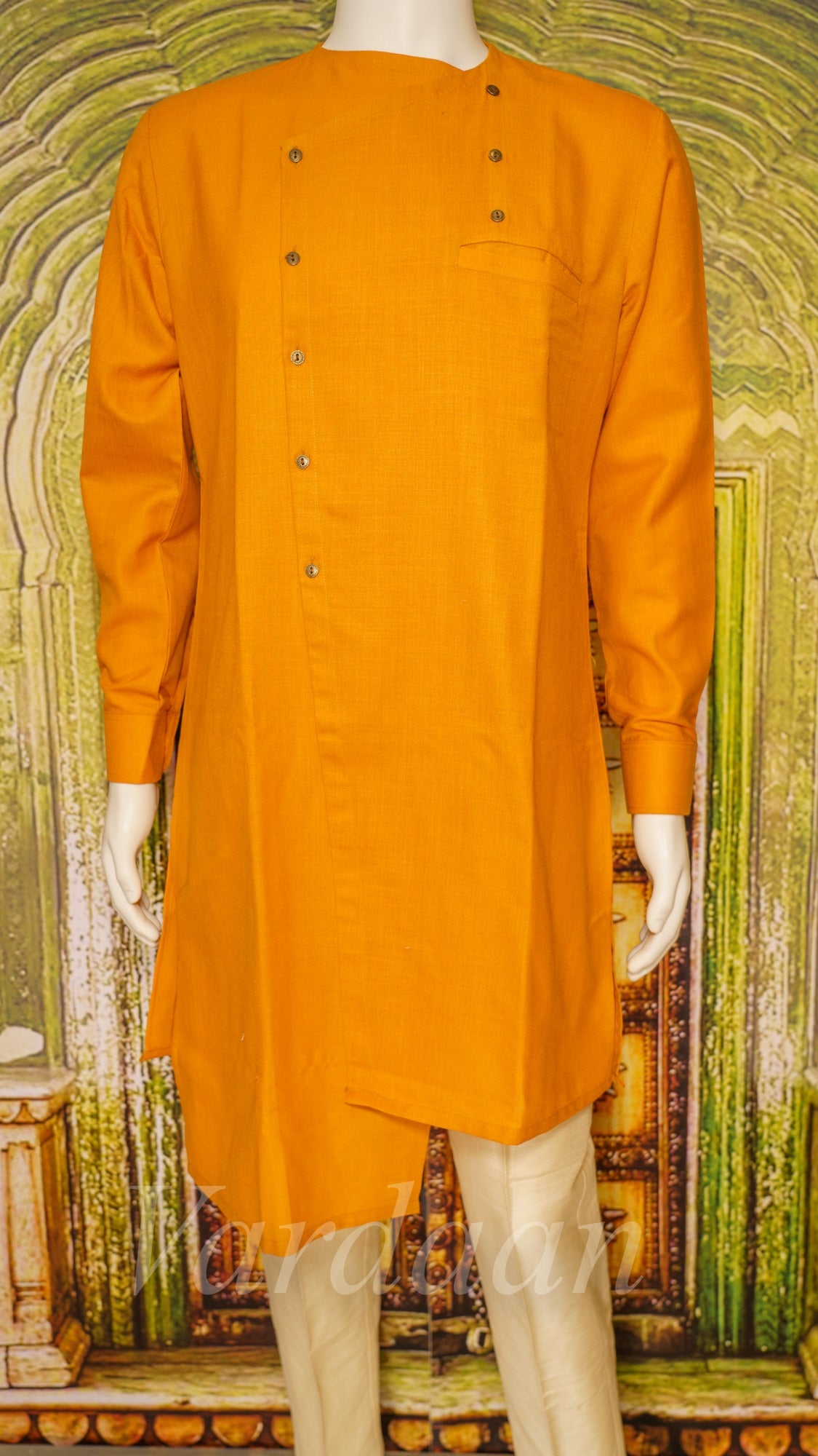 Mustard Kurta & Churidar Set